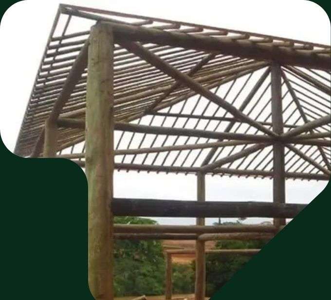 imagem casa de madeira estrutura construção civil com eucalipto tratado eucatratus