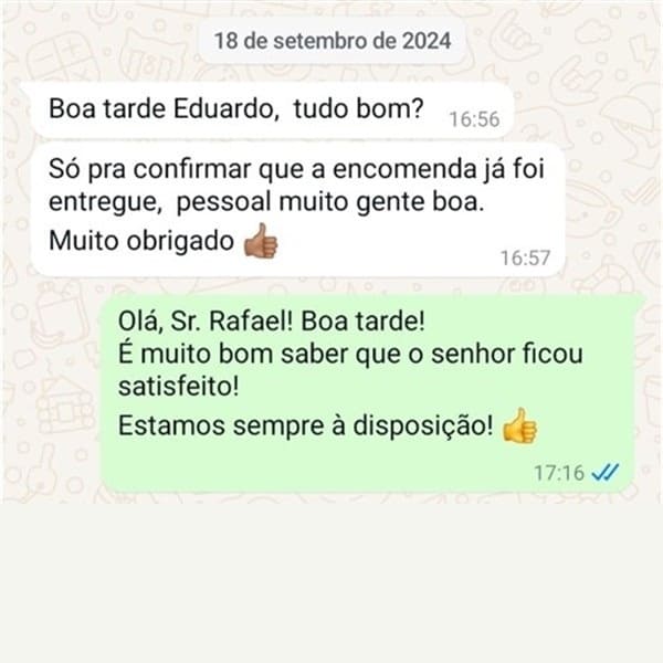 mensagem feedback cliente eucatratus