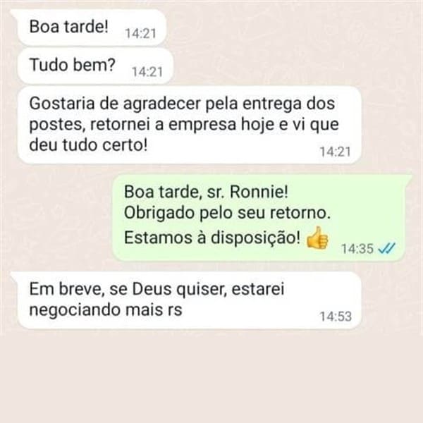 mensagem feedback cliente eucatratus