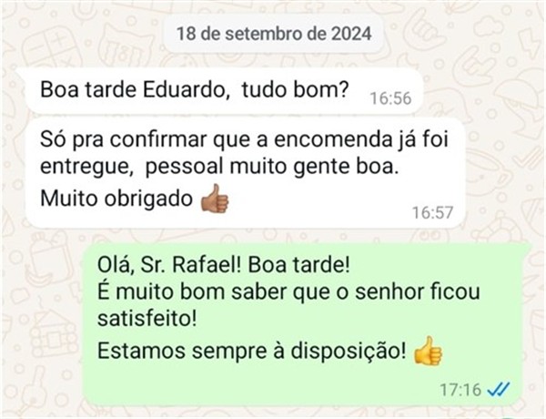 mensagem feedback cliente eucatratus