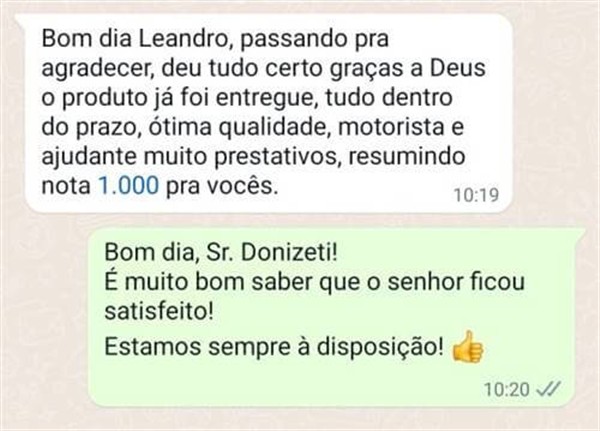 mensagem feedback cliente eucatratus