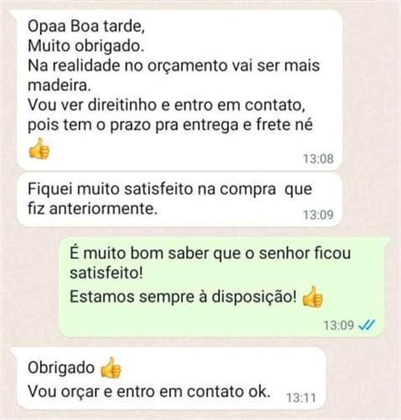 mensagem feedback cliente eucatratus